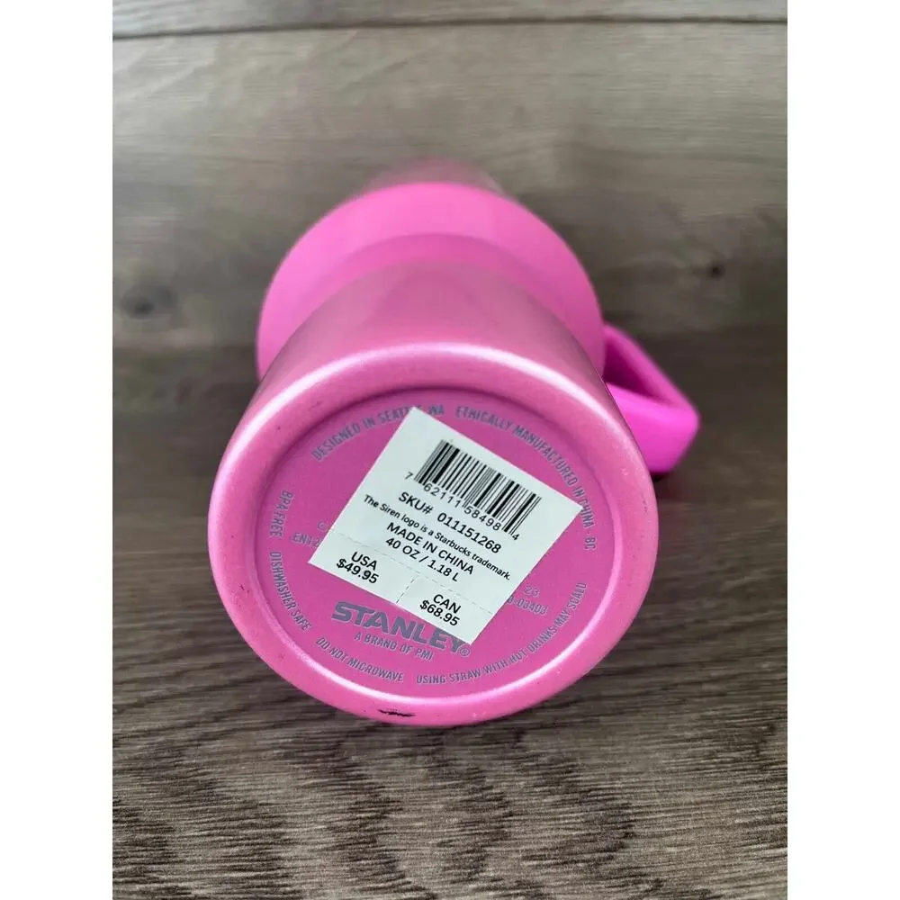 New 2024 Stanley x Starbucks Winter Pink 40oz Tumbler Target Exclusive -Open Box